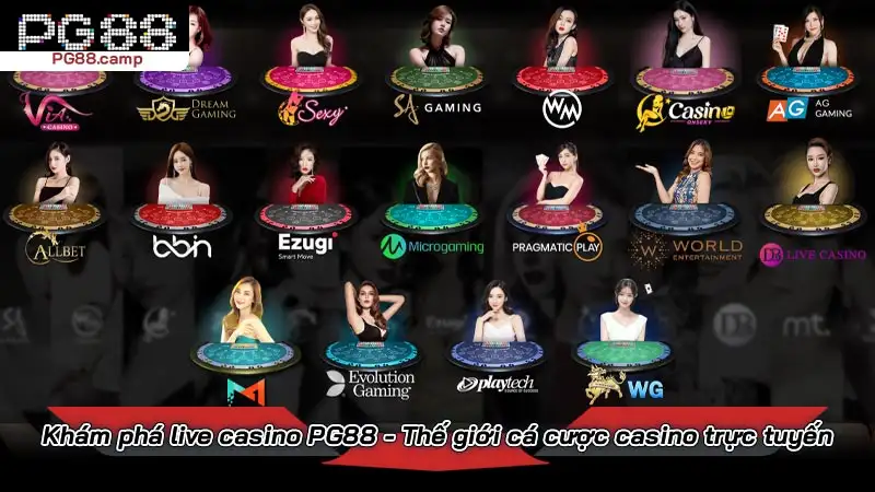 Khám phá live casino PG88 - Thế giới cá cược casino trực tuyến